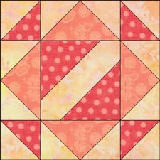 Hour Glass Quilt Block: Illustrated Step-by-Step Instructins in 3 Sizes