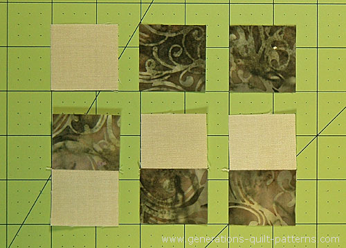 Stitch a #1 to a #2 for a total of 3 pairs Stitch a #1 to a #2 for a total of 3 pairs