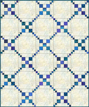 Straight set with solid alternate blocks