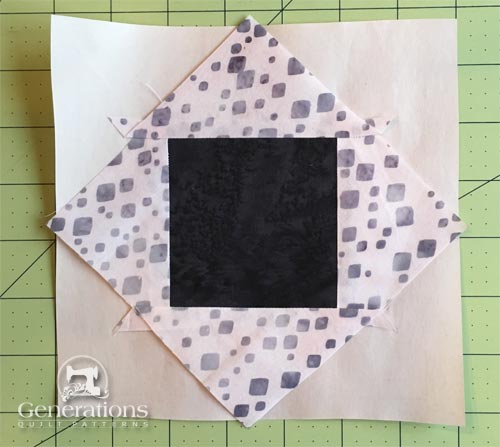 The first five sewn patches The first five sewn patches