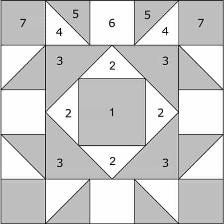 Snowflake quilt block design Snowflake quilt block design