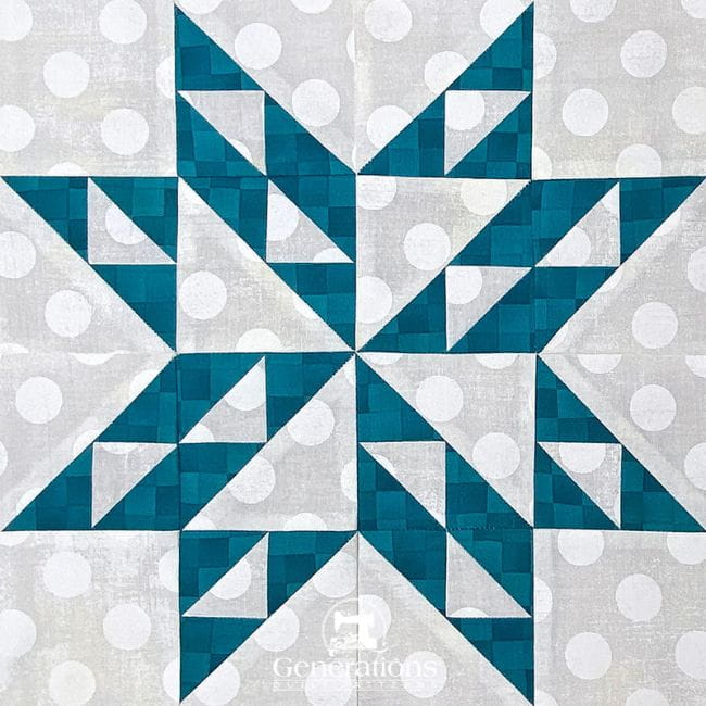 Sparkling Star quilt block tutorial