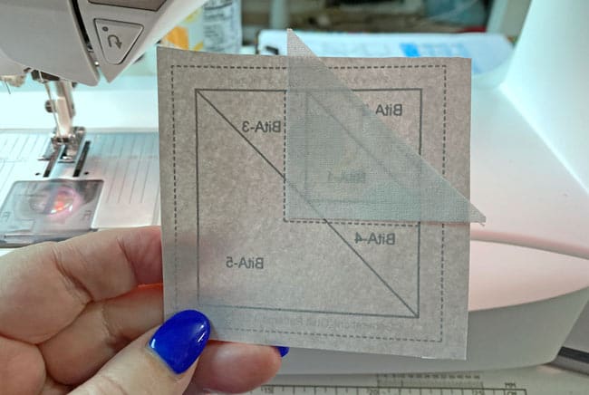 Position #1 using the dashed guidelines