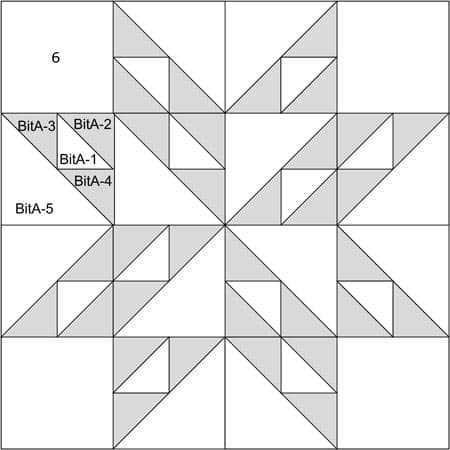 Sparkling Star quilt block design