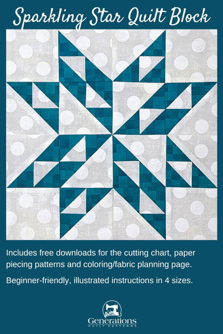 Sparkling Star Quilt Block Tutorial: 8