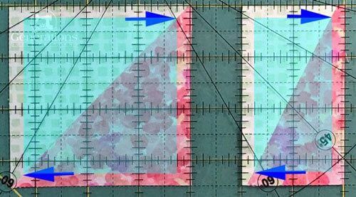 Comparing the seam allowances between a half square triangle and a half rectangle Comparing the seam allowances between a half square triangle and a half rectangle