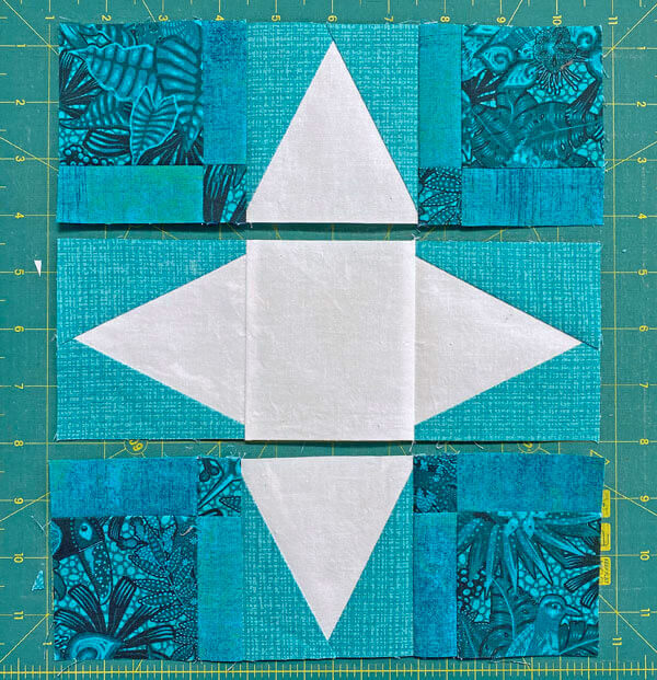 The units are sewn into rows The units are sewn into rows