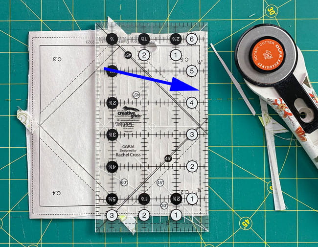 Trim away the excess on the first side of your SiaS Trim away the excess on the first side of your SiaS