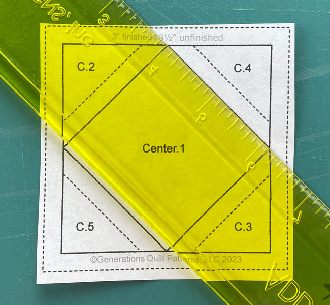 The line should show to the right of your ruler (righthanders) and to the left (lefthanders)