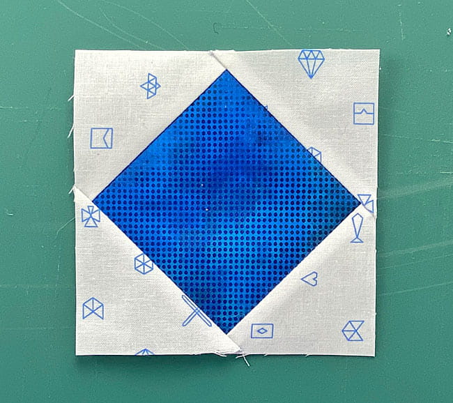 The completed Square in Square quilt block