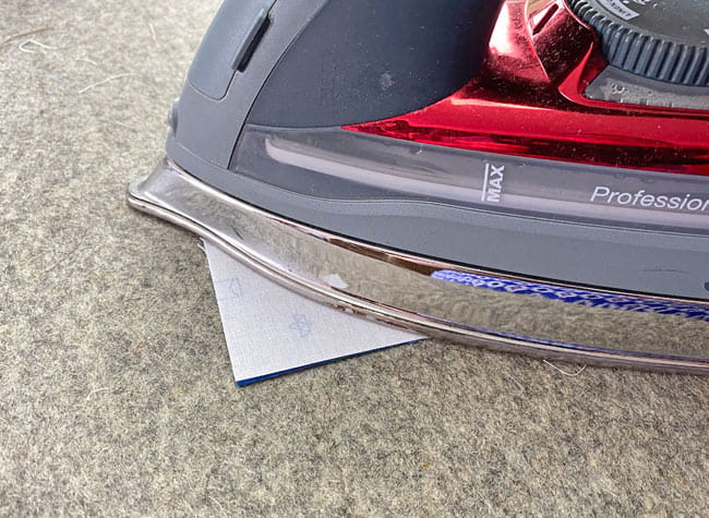 Press to set the seam