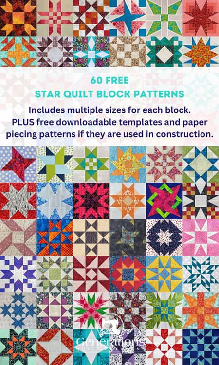 Pin this Star quilt block pattern collection for later Pin this Star quilt block pattern collection for later