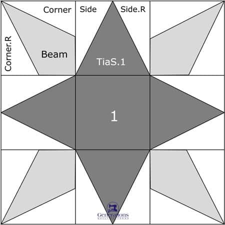 The Starburst quilt block design The Starburst quilt block design