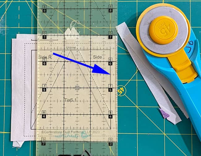 Trim away the excess on the first side of a TiaS leaving behind a exact 1/4" Trim away the excess on the first side of a TiaS leaving behind a exact 1/4"
