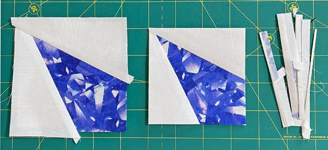 An untrimmed CB (left), trimmed (center) and the leftovers after trimmng An untrimmed CB (left), trimmed (center) and the leftovers after trimmng