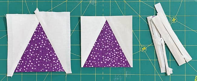 An untrimmed TiaS (left), trimmed (center) and the little bit of waste  An untrimmed TiaS (left), trimmed (center) and the little bit of waste