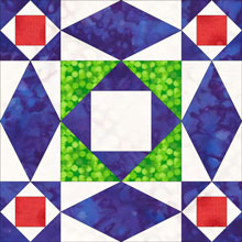 Storm at Sea quilt block - 3 color