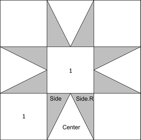 Sun Rays quilt block