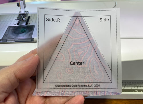 Position the center between the guidelines Position the center between the guidelines
