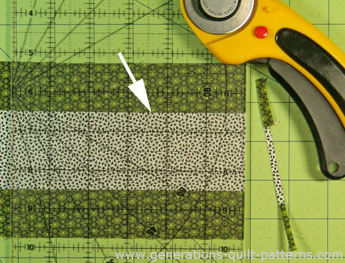 Straighten the edge of your strip set