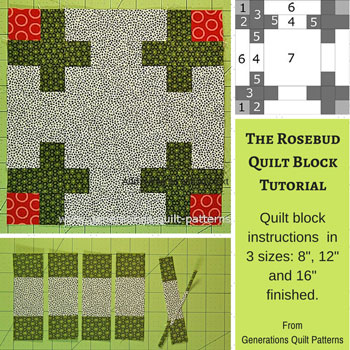 The Rosebud quilt block tutorial The Rosebud quilt block tutorial