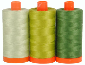 Dolomite Green Aurifil Thread Box, includes: #1147, #2890, #2908