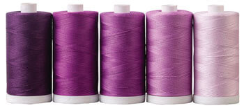 Berry Preserves, Thread Set includes: Blackberry, Jam, Viola, Orchid, and Lilac Ice