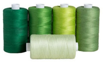Forest Grove, Thread Set includes: Amazon, Kelly, Clover, Peridot, and Sapling