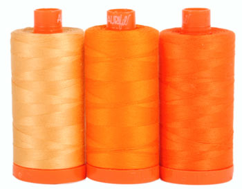 Tuscany Orange Aurifil Thread Box, includes #1104, #1133, #2214