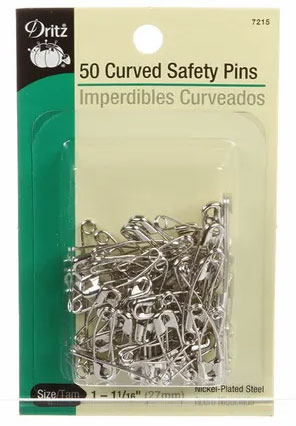Dritz Curved Safety Pins, 1inch