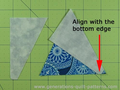 Match the edges of the two triangle shapes