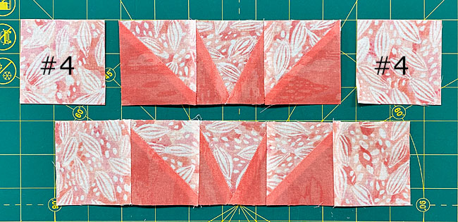 Add a solid #4 square to both ends of two of the Border units