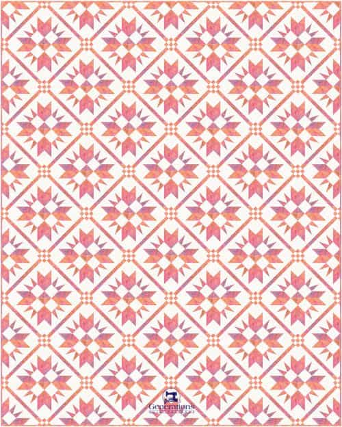 Diagonal setting with 9-patch cornerstones and strata sashings Diagonal setting with 9-patch cornerstones and strata sashings