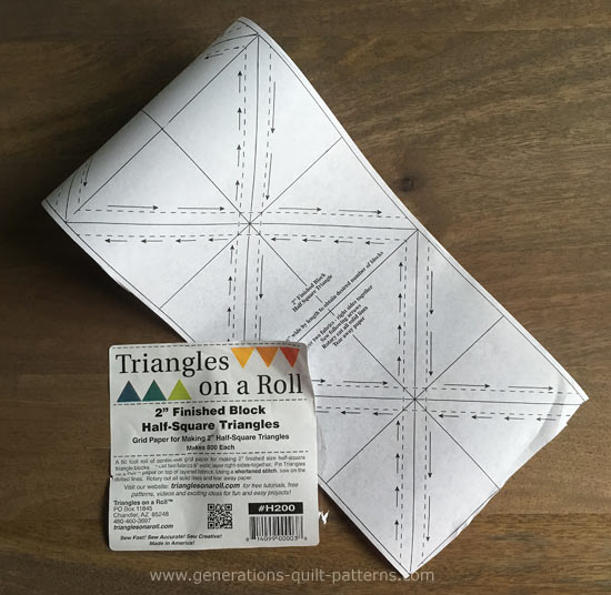 Triangles On A Roll 6-1/2" Finished Half Square Triangle