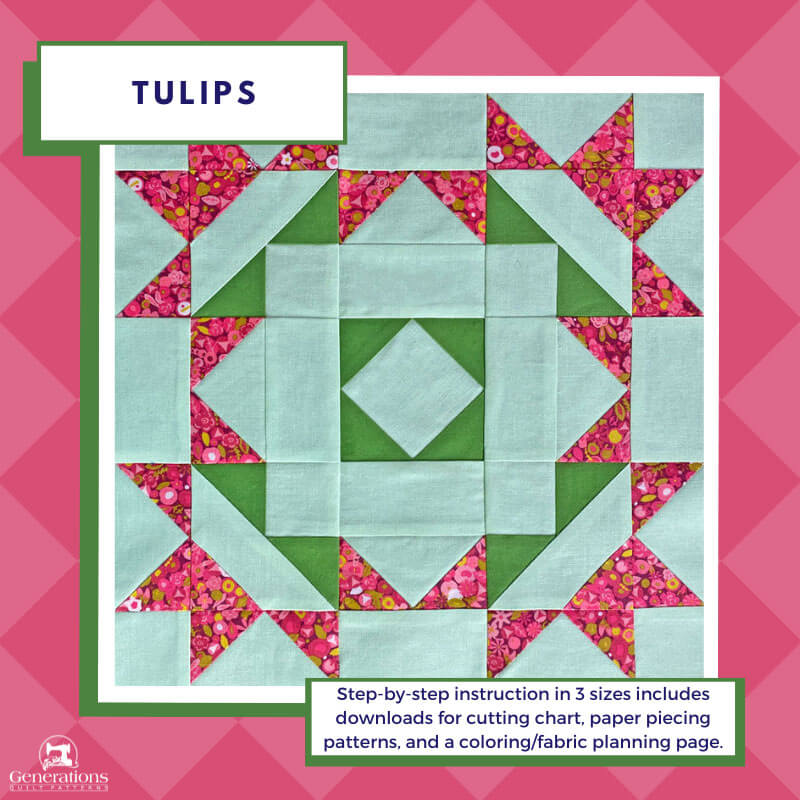 The Tulips quilt block tutorial starts here The Tulips quilt block tutorial starts here