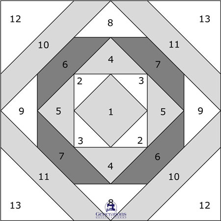 The Tunnels quilt block design