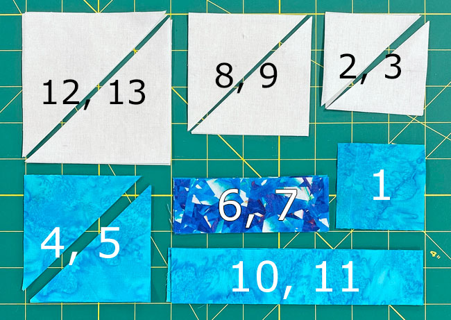 The patches after cutting and subcutting