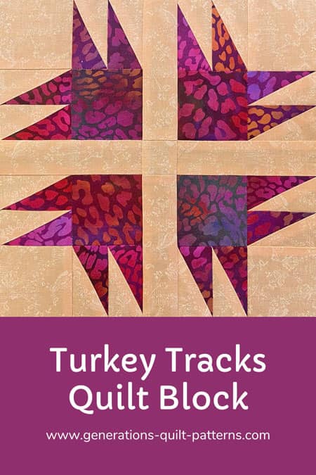 Pin this Turkey Tracks quilt block tutorial Pin this Turkey Tracks quilt block tutorial