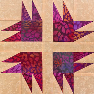 Click here to learn to make a Turkey Tracks quilt block in 3 sizes