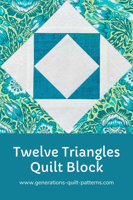 Pin this Twelve Triangles quilt block tutorial Pin this Twelve Triangles quilt block tutorial