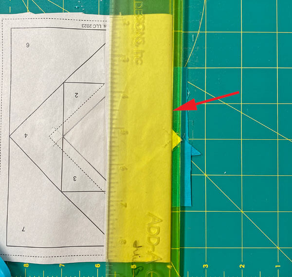 Trim away the excess fabric to create the perfect 1/4" SA Trim away the excess fabric to create the perfect 1/4" SA