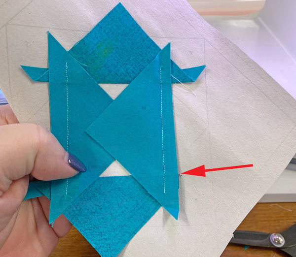 Trim away the dog ears created by adding the #3s