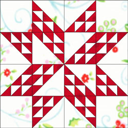 Twinkling Star quilt block design