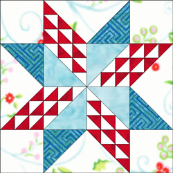 A second Twinkling Star quilt block design