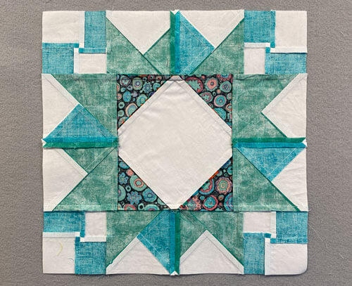 A view from the backside of our Use It All quilt block A view from the backside of our Use It All quilt block