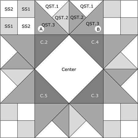 Use It All quilt block drawing Use It All quilt block drawing