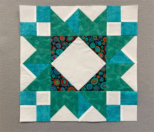 The finished block The finished block