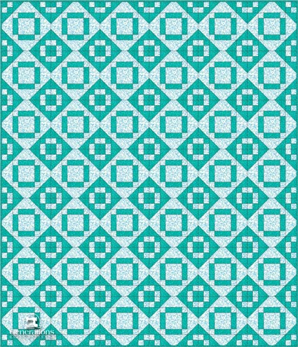 Valley Square quilt blocks set edge-to-edge