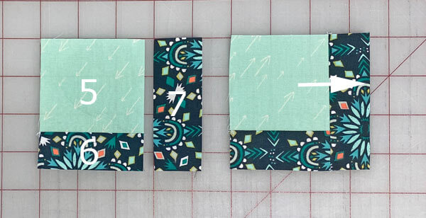 Sew #5, #6, and #7 together