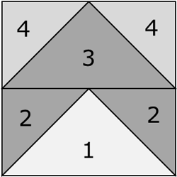 Flying Geese pairs, #1-#4